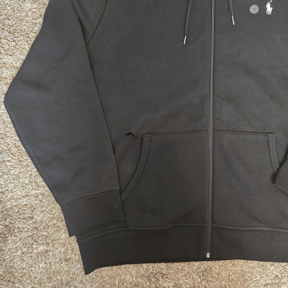 Polo by Ralph Lauren Men's Black Full Zip Hoodie XXL Call Out!  SEE BELOW! - Picture 6 of 9